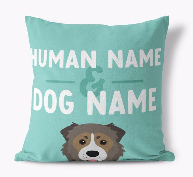 Human And Pet Name: Personalised {breedFullName} Canvas Cushion